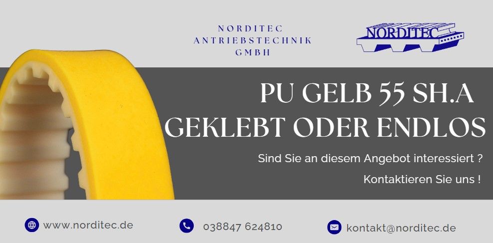 PU-Beschichtete Zahnriemen bei Norditec